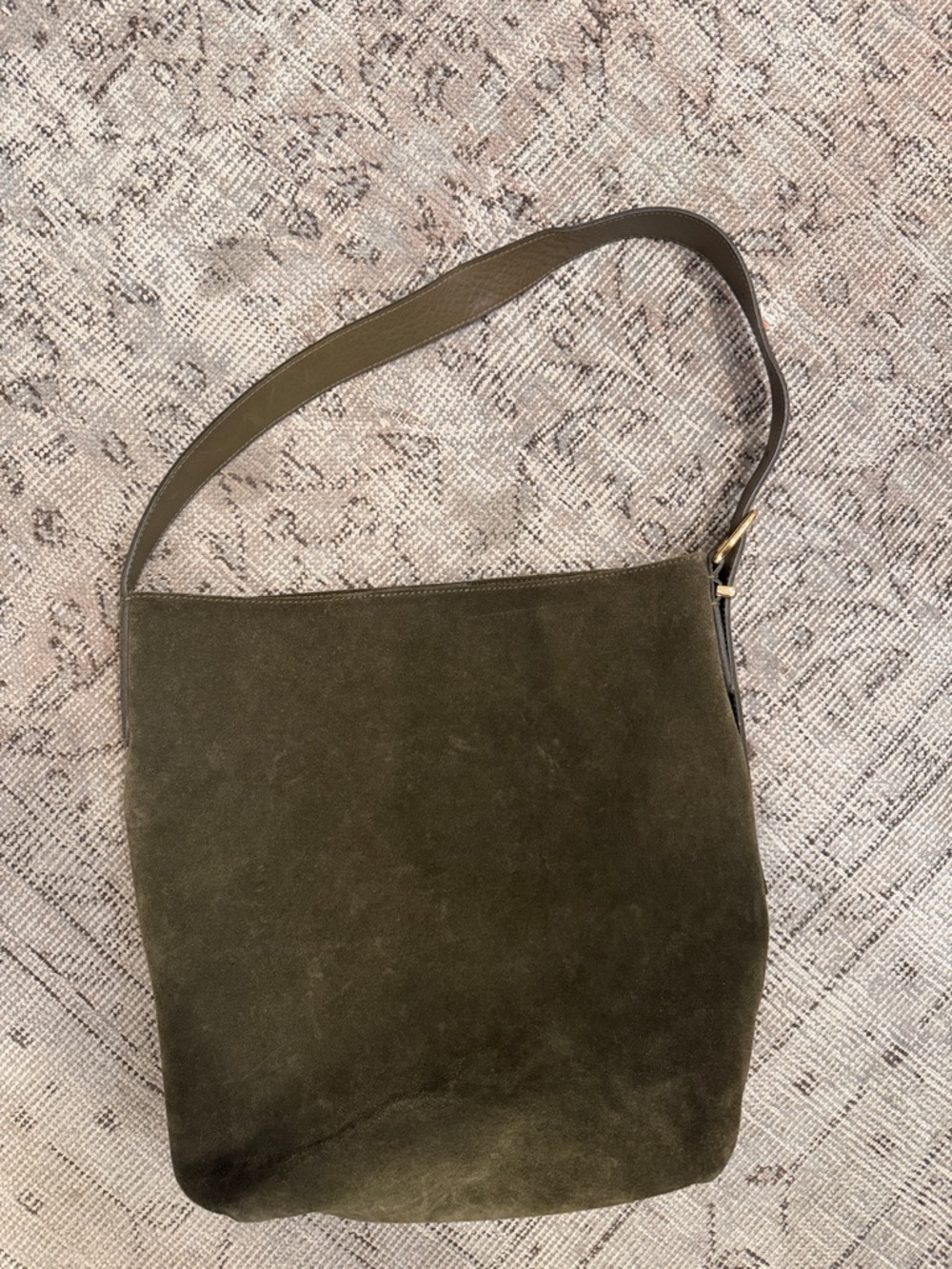 Madewell Olive Green Suede Shoulder Bag